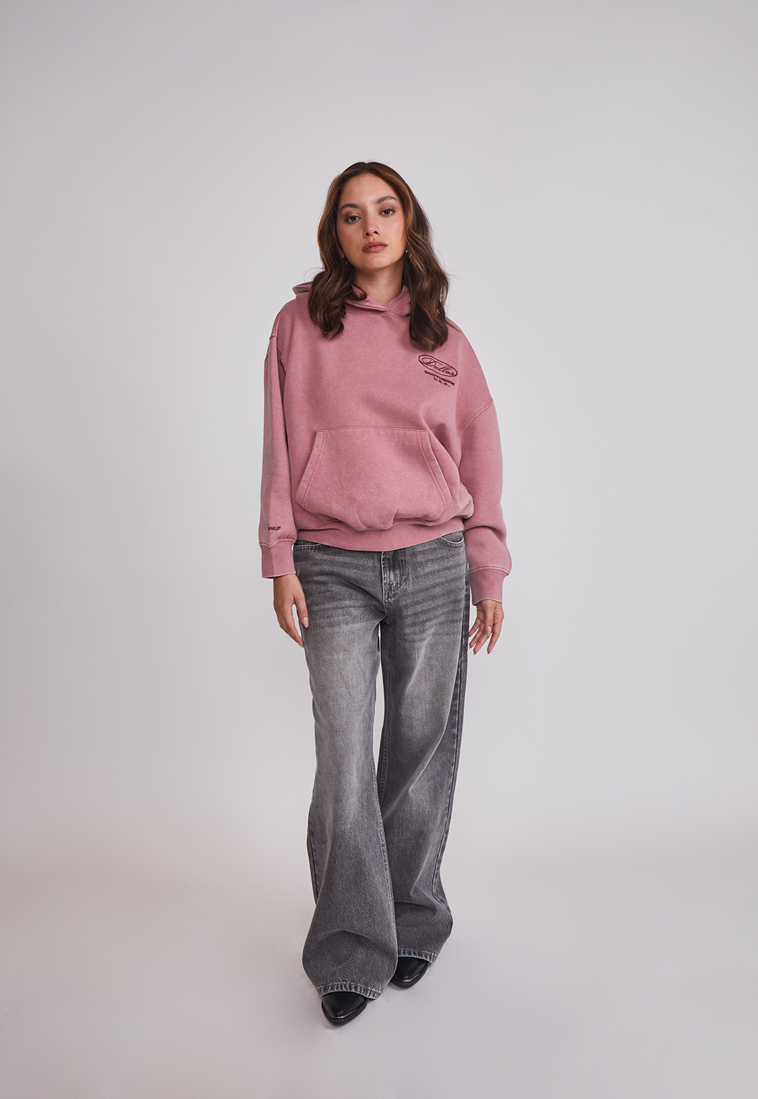 Polerón Mujer Bordado Espalda Rosado Sioux 3