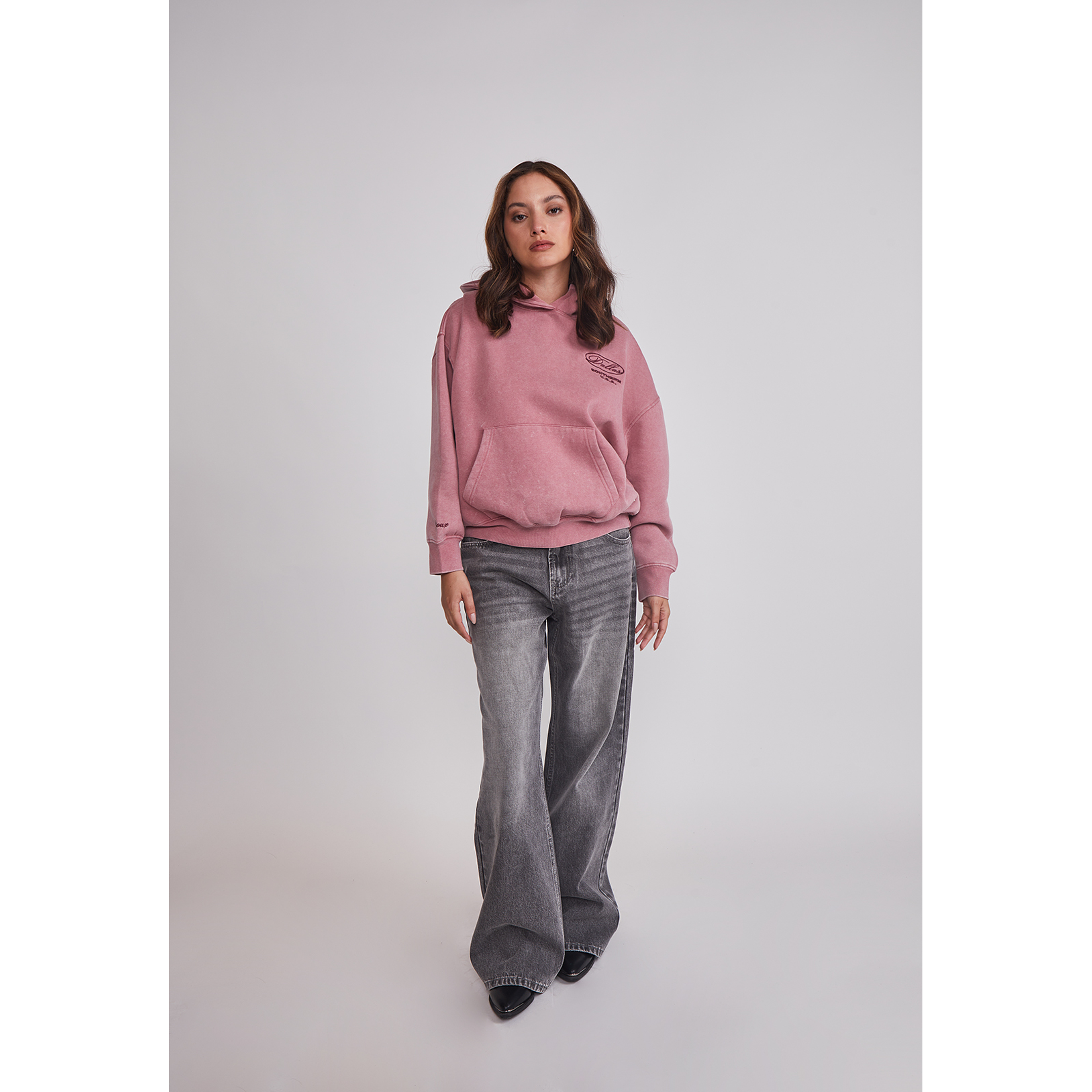 Polerón Mujer Bordado Espalda Rosado Sioux 2