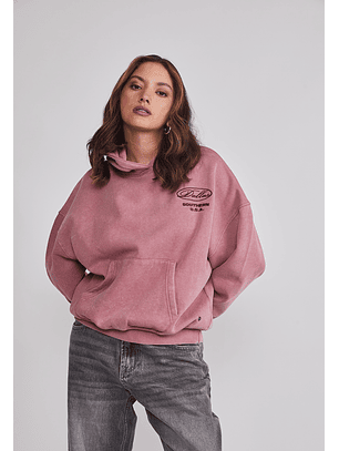 Polerón Mujer Bordado Espalda Rosado Sioux