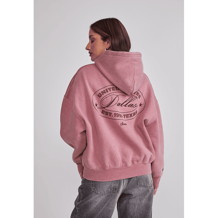 Polerón Mujer Bordado Espalda Rosado Sioux 3