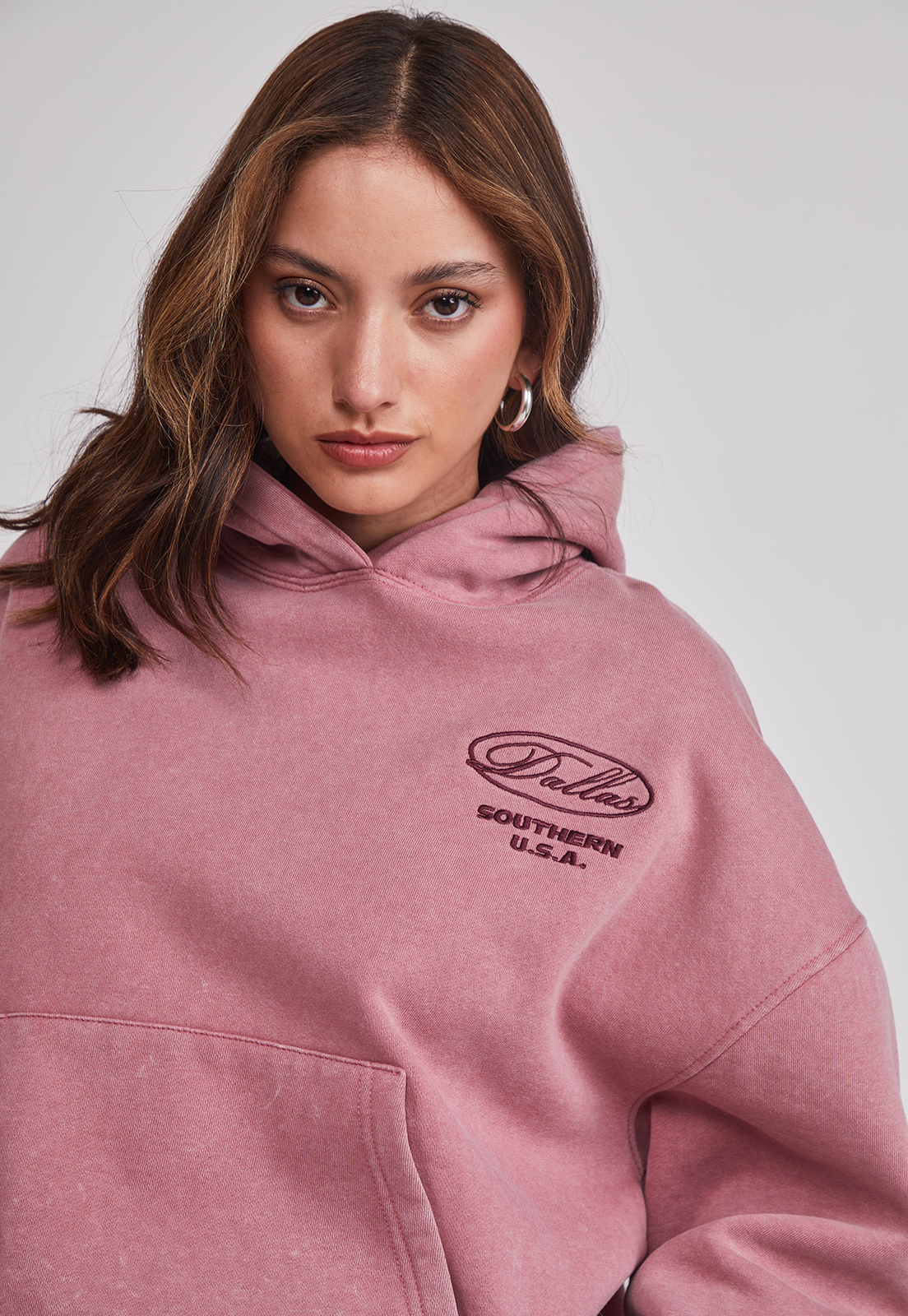 Polerón Mujer Bordado Espalda Rosado Sioux 4