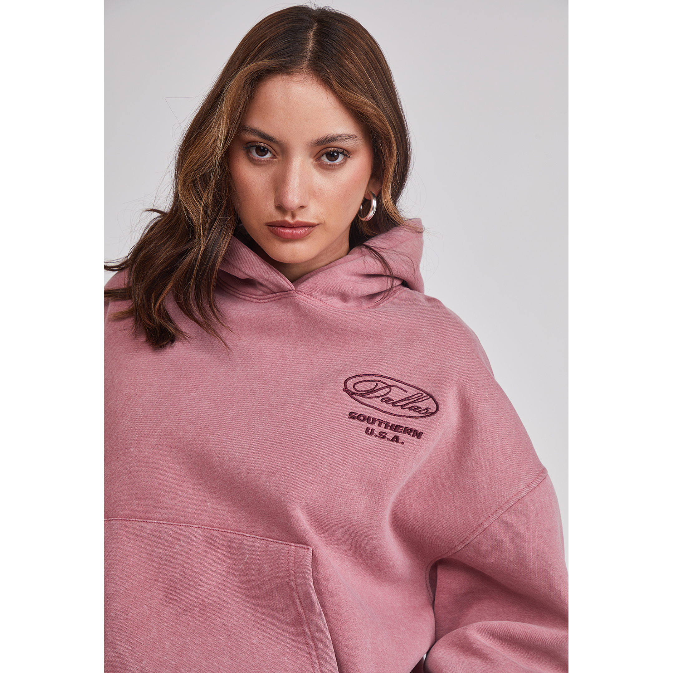 Polerón Mujer Bordado Espalda Rosado Sioux 4