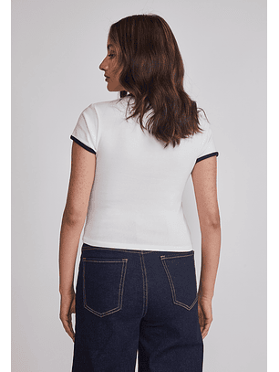 Polera Mujer Billar Blanco Sioux