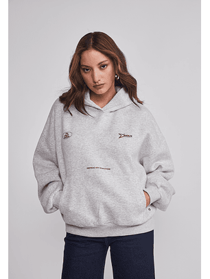 Polerón Mujer Espalda Trend Gris Sioux