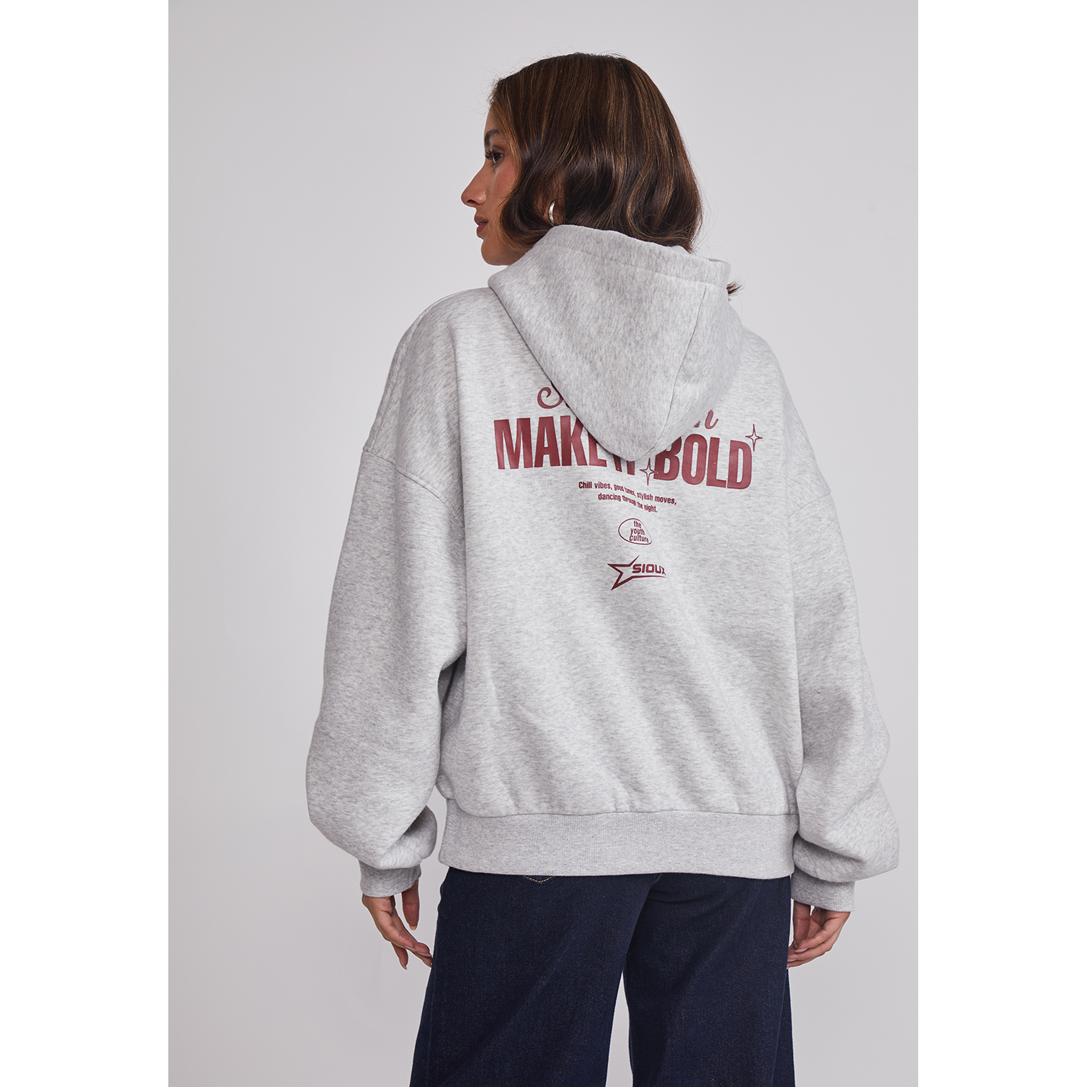 Polerón Mujer Espalda Trend Gris Sioux 3