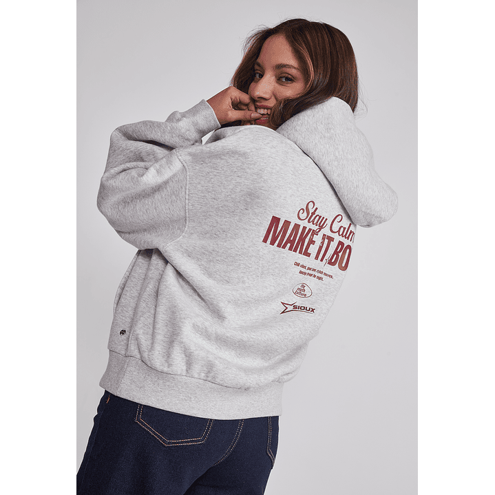 Polerón Mujer Espalda Trend Gris Sioux 5