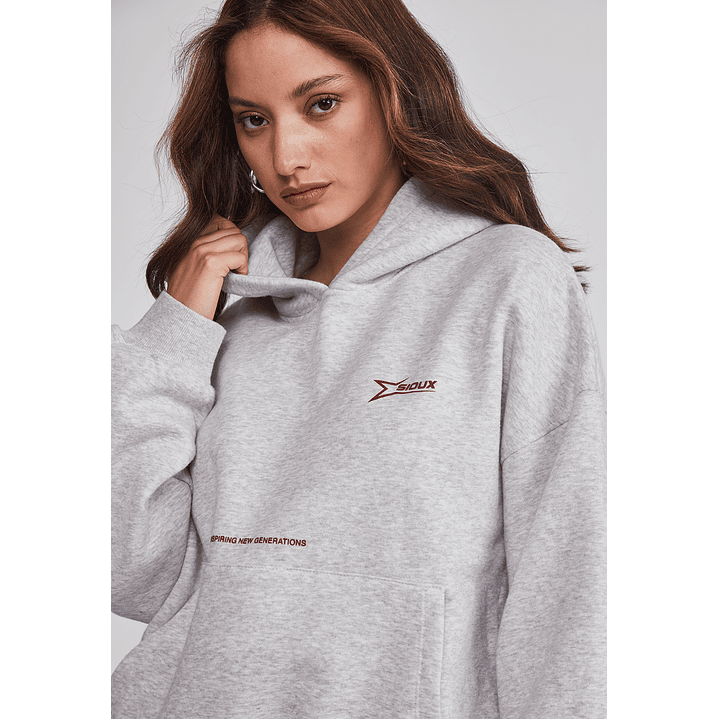 Polerón Mujer Espalda Trend Gris Sioux 4