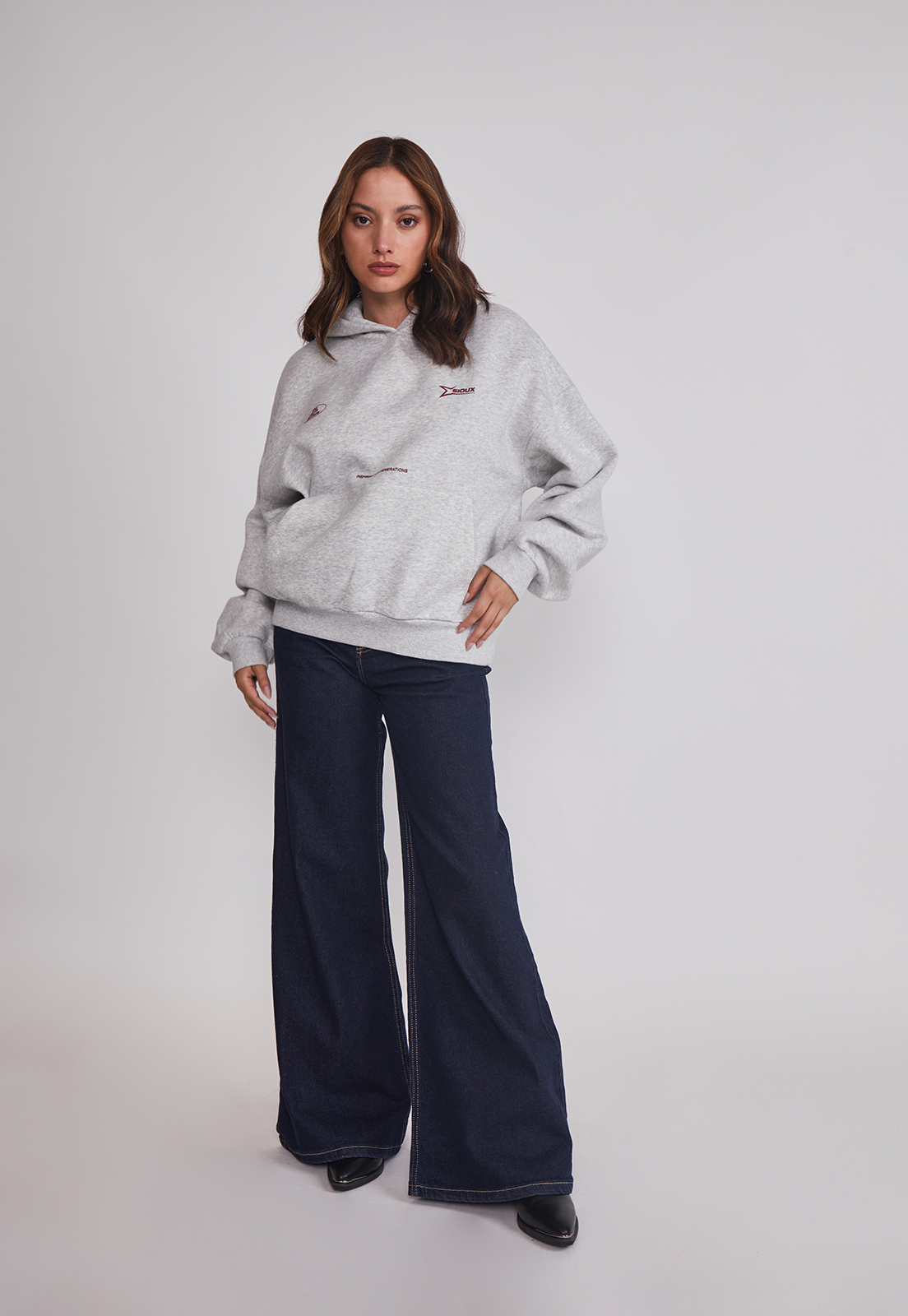 Polerón Mujer Espalda Trend Gris Sioux 3