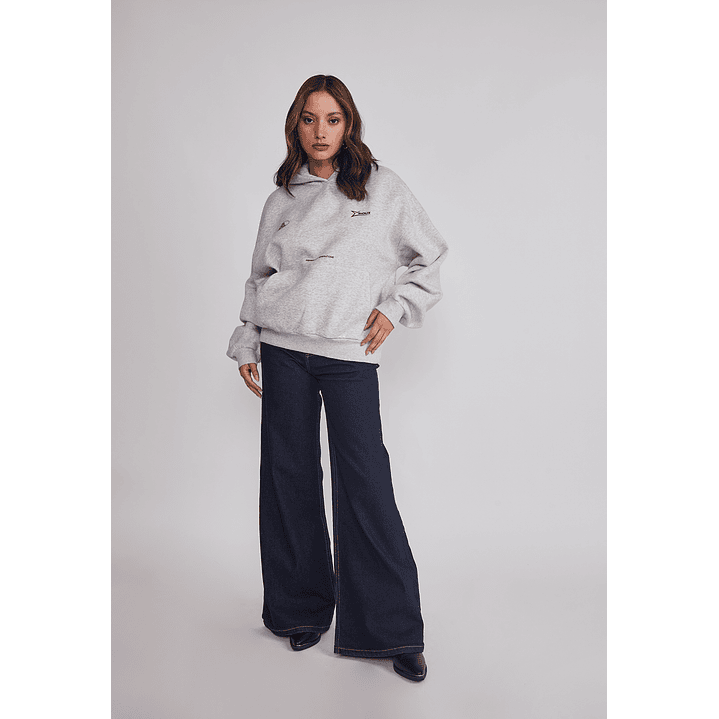 Polerón Mujer Espalda Trend Gris Sioux 2