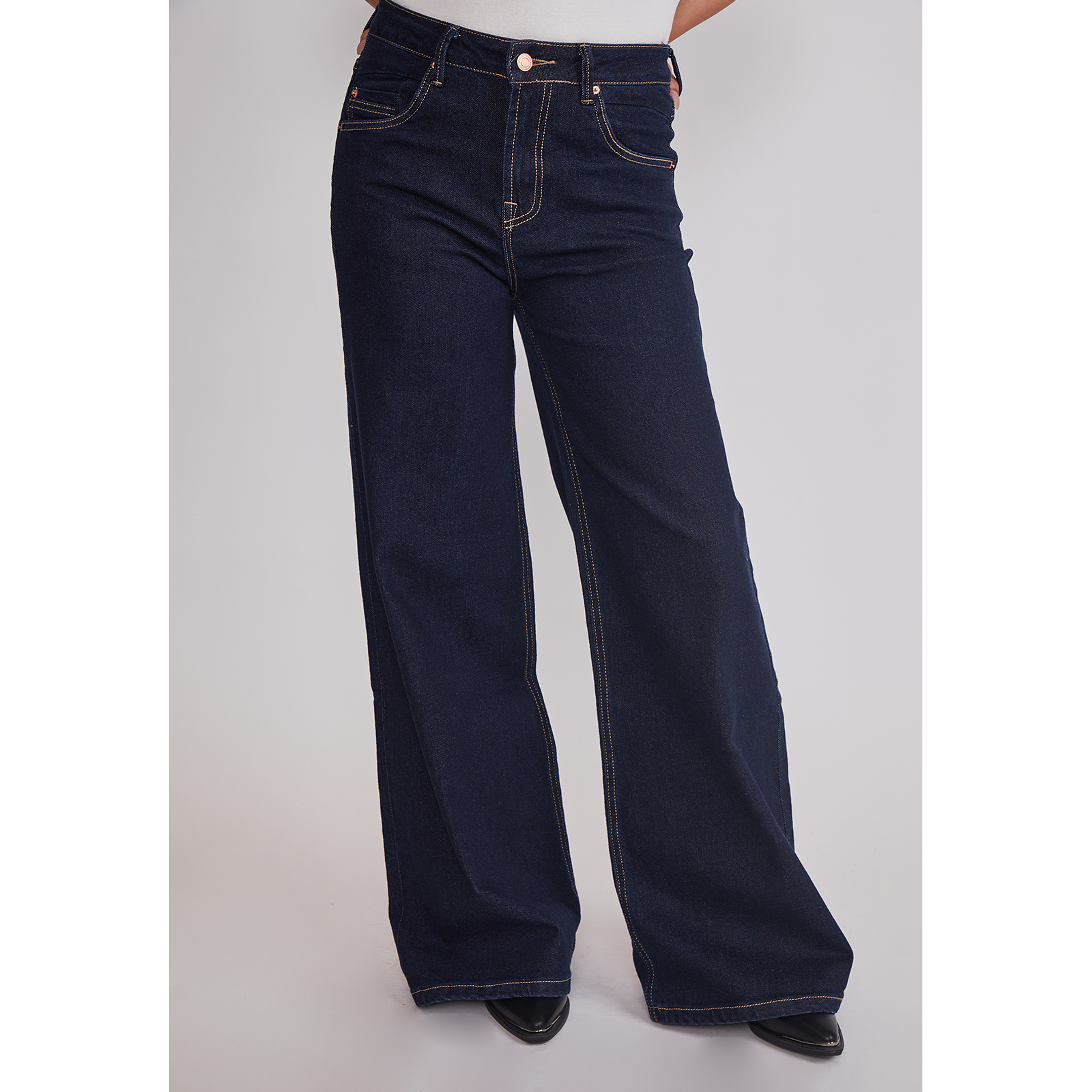 Jeans Mujer Raw Superwide Azul Sioux 1