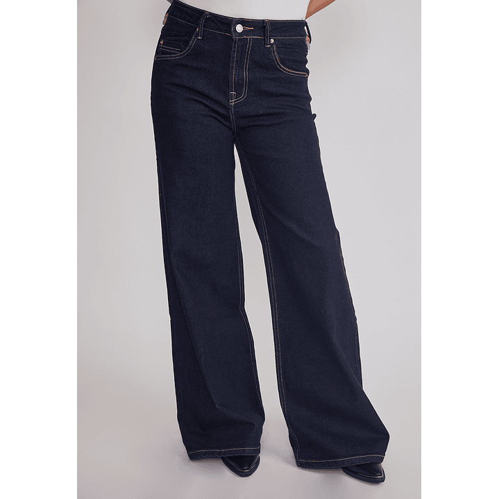 Jeans Mujer Raw Superwide Azul Sioux 1