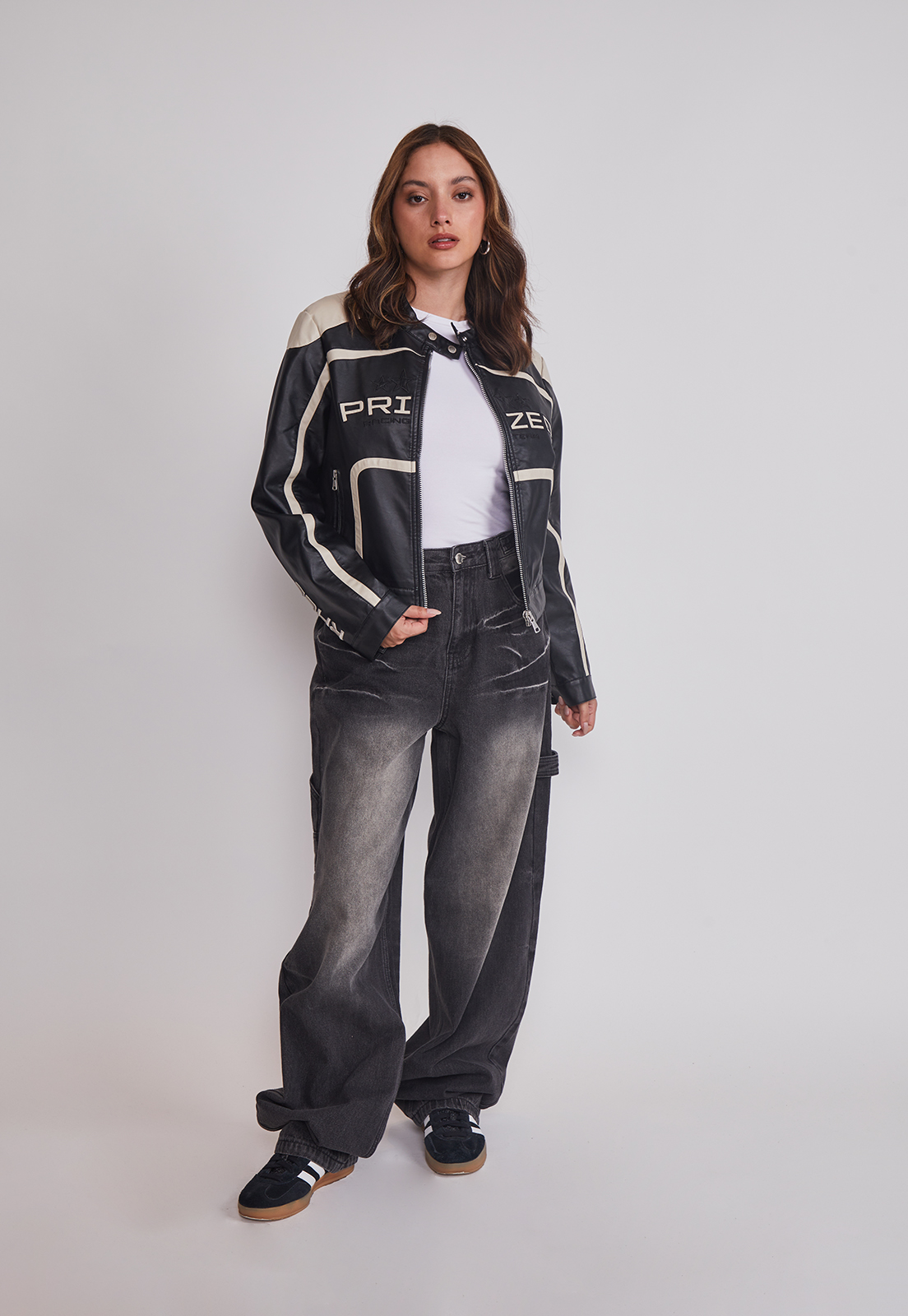 Chaqueta Mujer Ecocuero Racer Negro Sioux 3