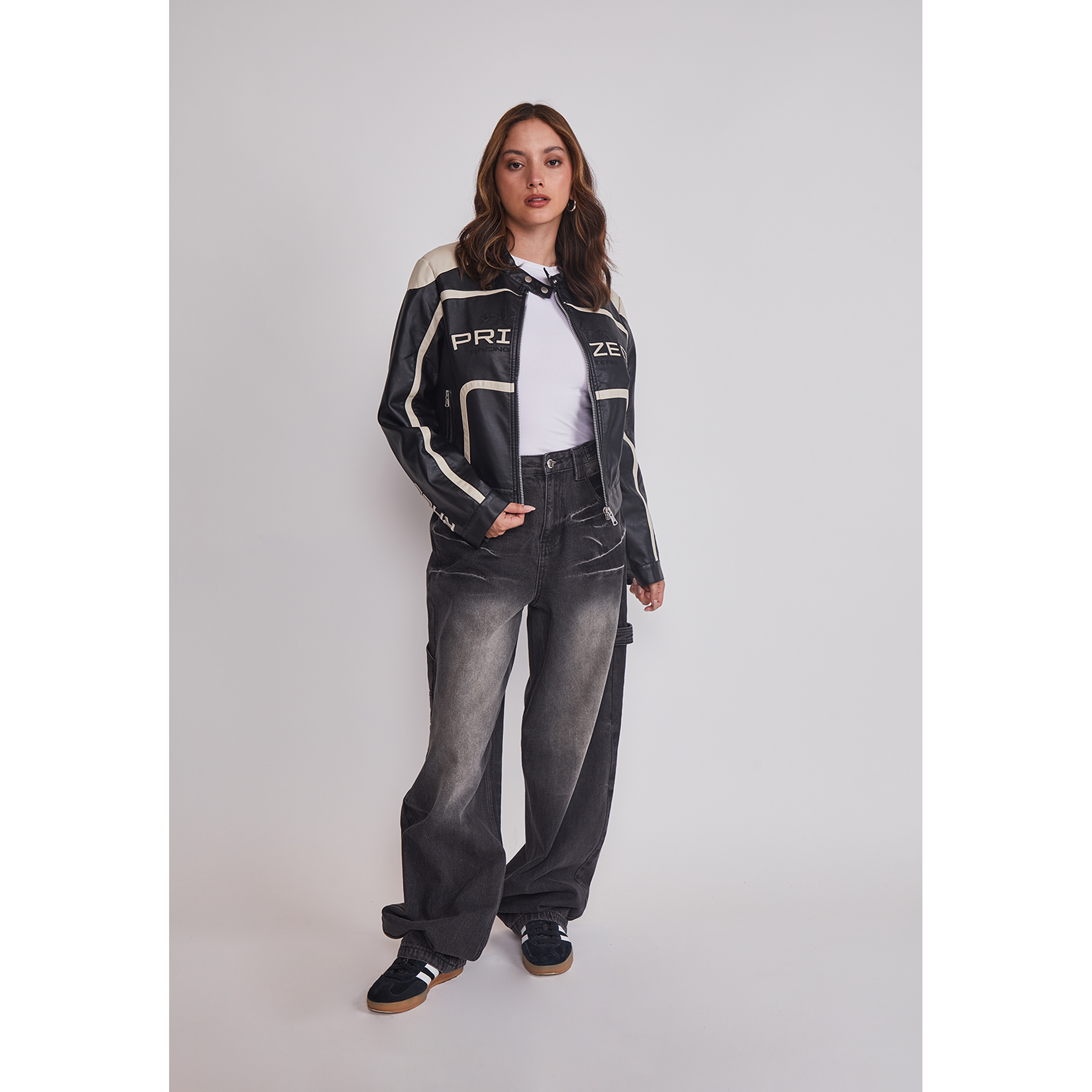 Chaqueta Mujer Ecocuero Racer Negro Sioux 2
