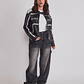 Chaqueta Mujer Ecocuero Racer Negro Sioux - Miniatura 2