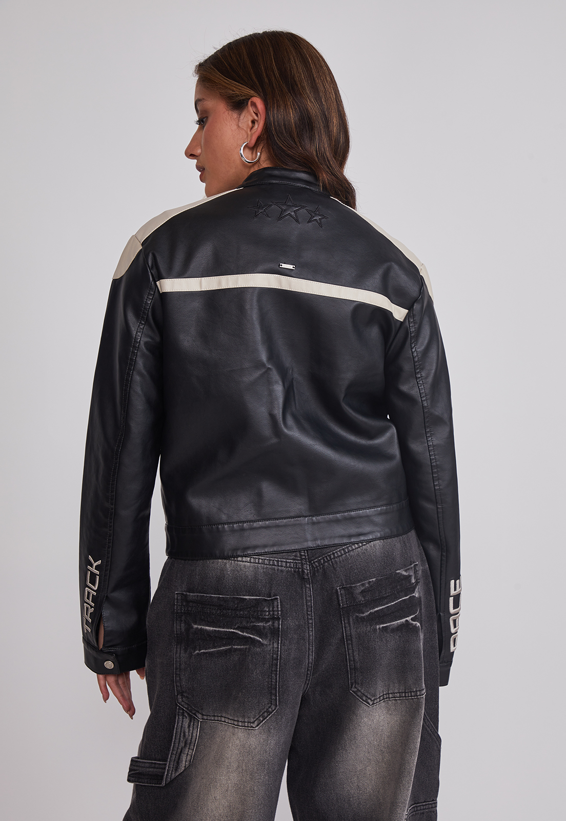 Chaqueta Mujer Ecocuero Racer Negro Sioux 2