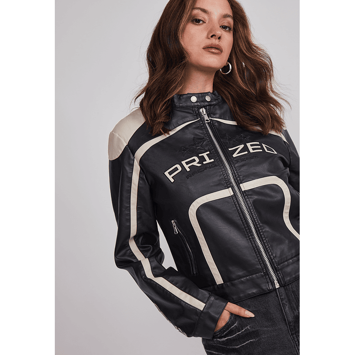 Chaqueta Mujer Ecocuero Racer Negro Sioux 4