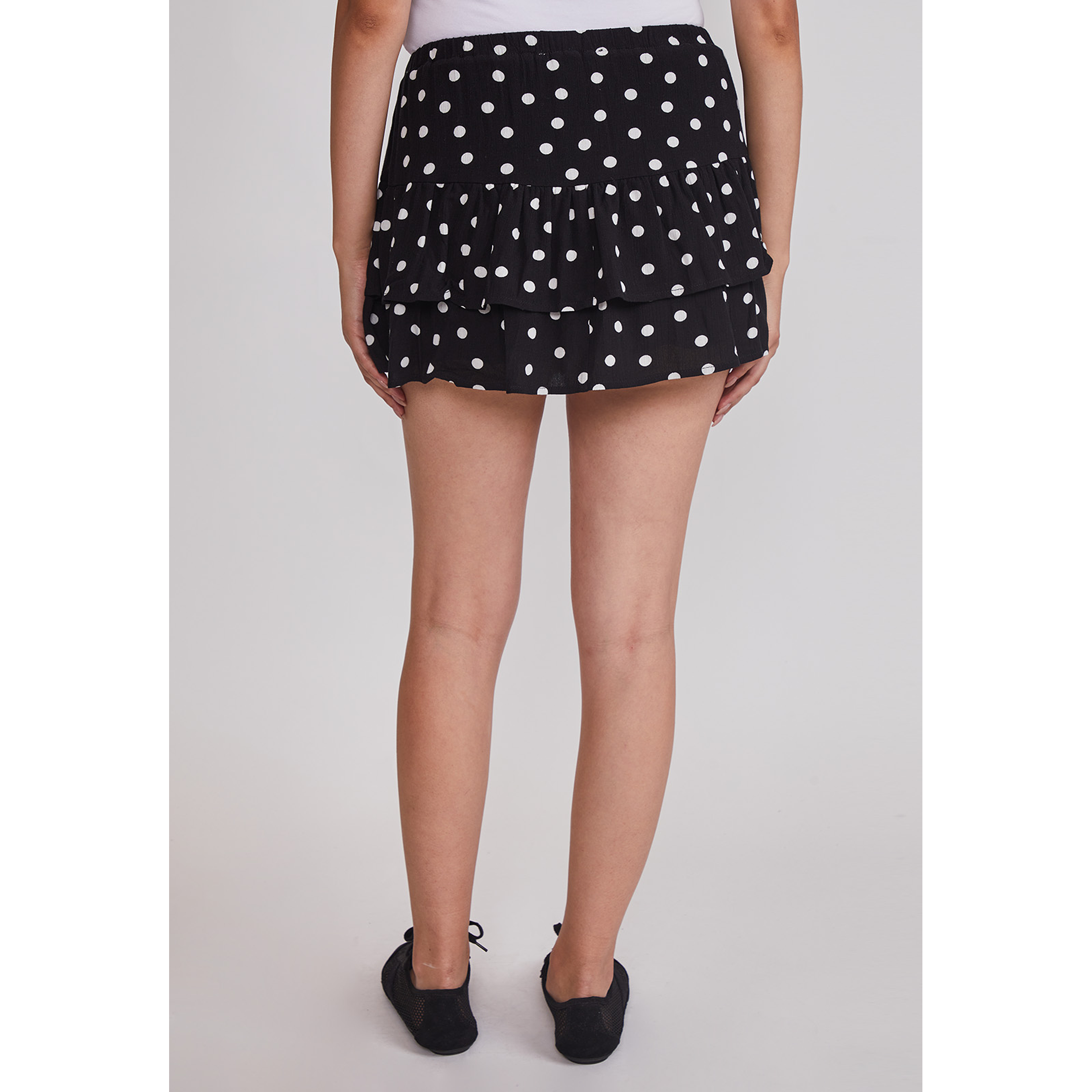 Falda Mujer Lunares Negro Sioux 3