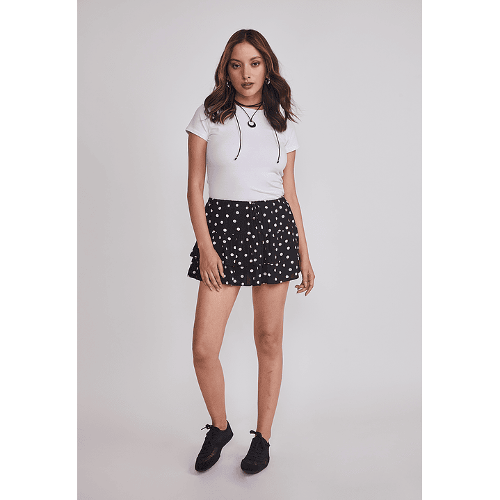 Falda Mujer Lunares Negro Sioux 2