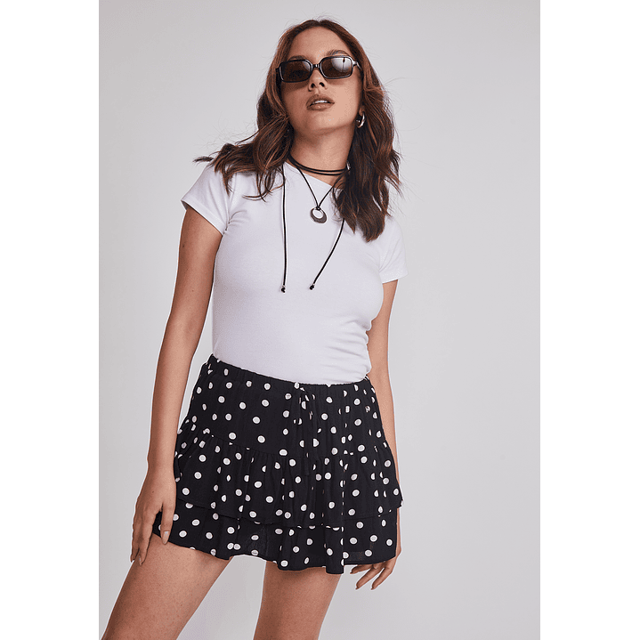 Falda Mujer Lunares Negro Sioux 1