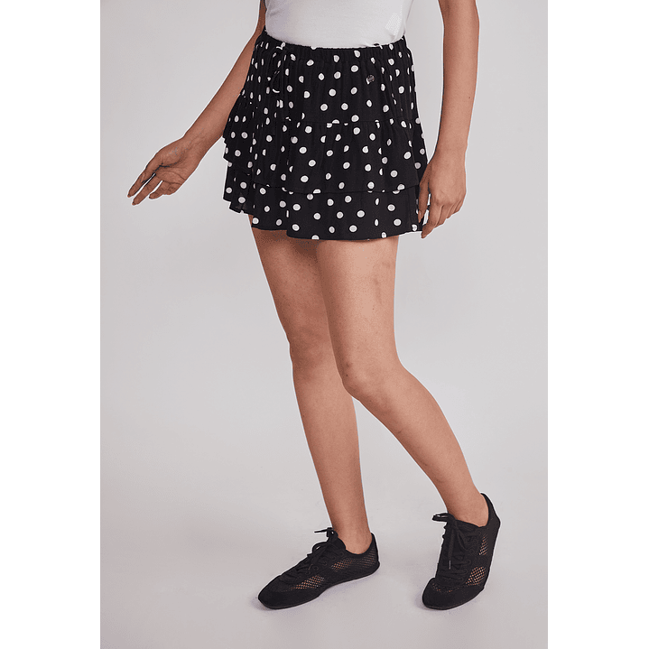 Falda Mujer Lunares Negro Sioux 4