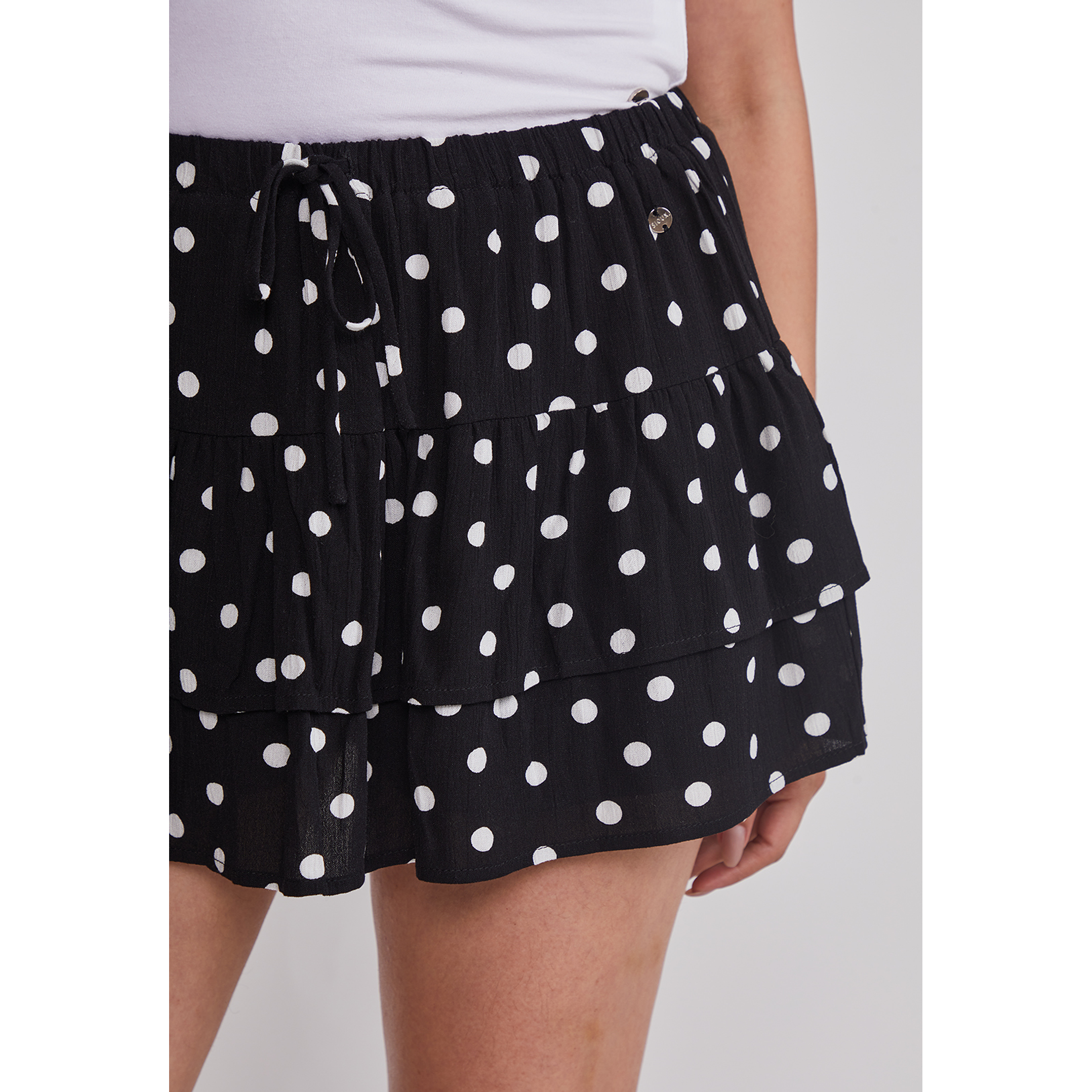 Falda Mujer Lunares Negro Sioux 5