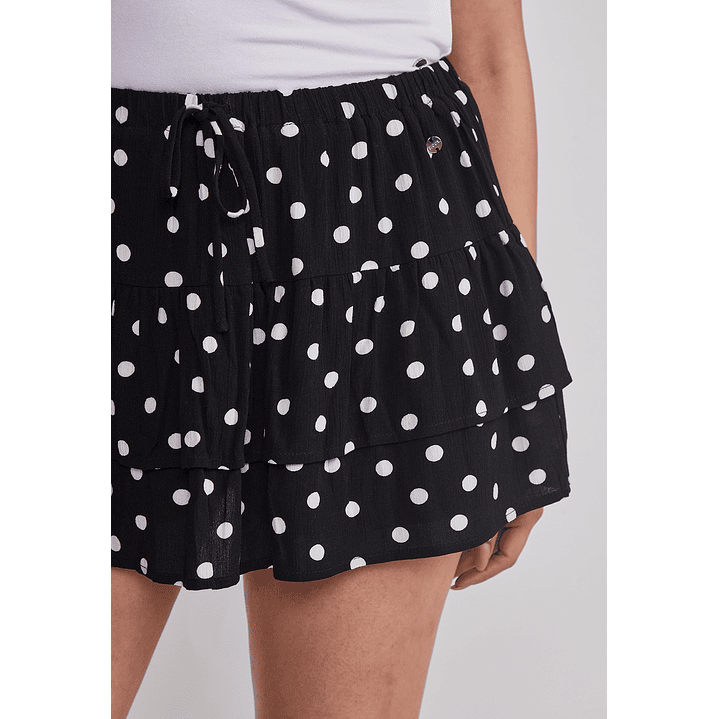 Falda Mujer Lunares Negro Sioux 5