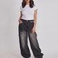 Jeans Mujer Balloon Carpenter Negro Sioux - Miniatura 2