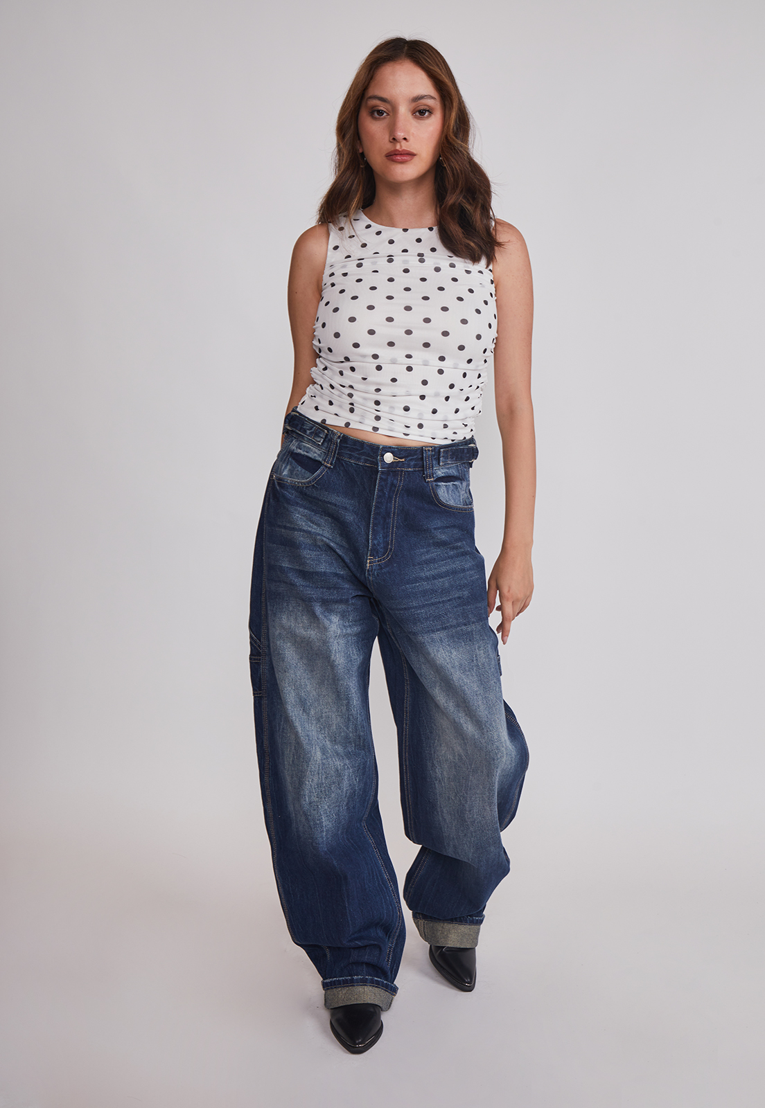 Peto Mujer Drapeado Trend Blanco Sioux 3