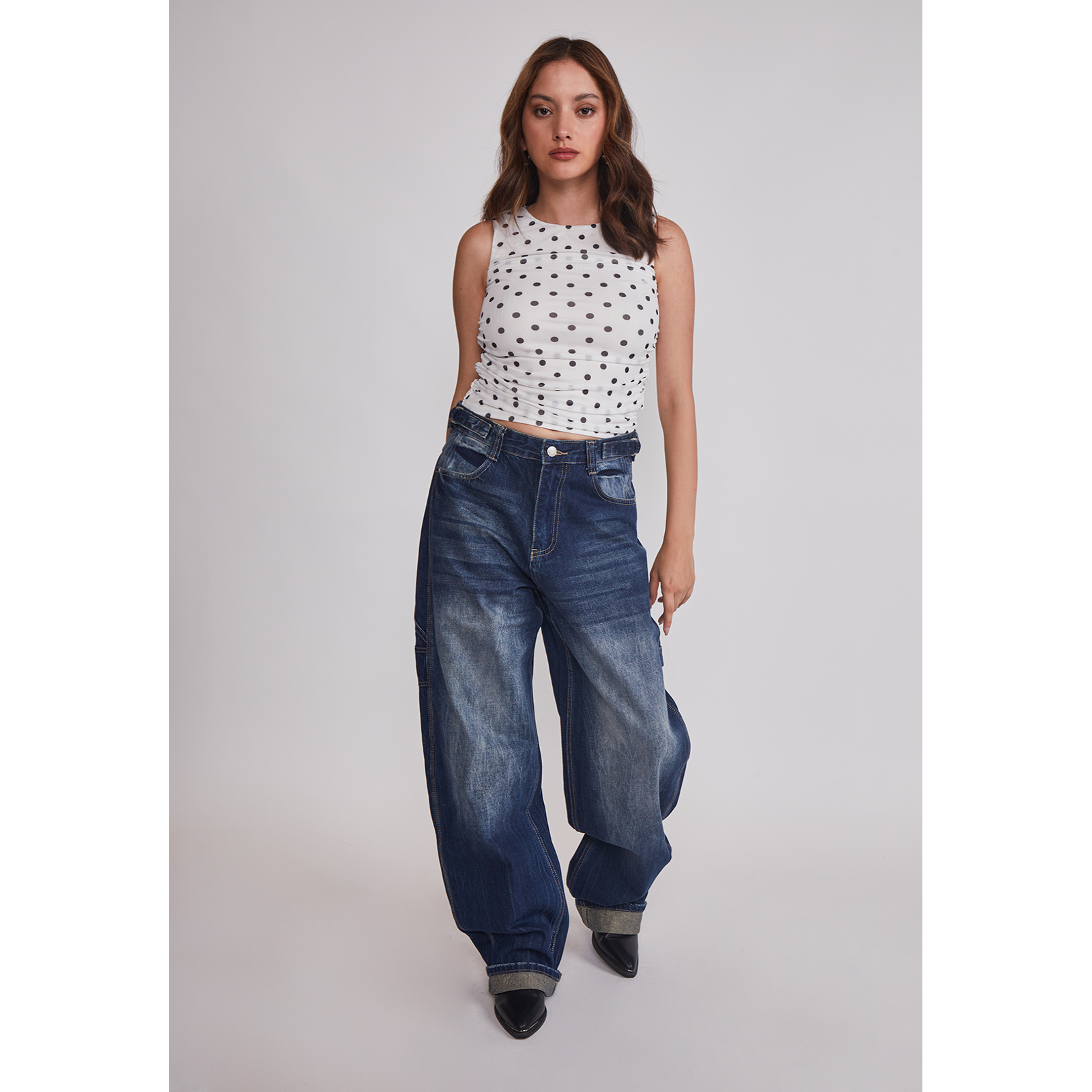 Peto Mujer Drapeado Trend Blanco Sioux 2