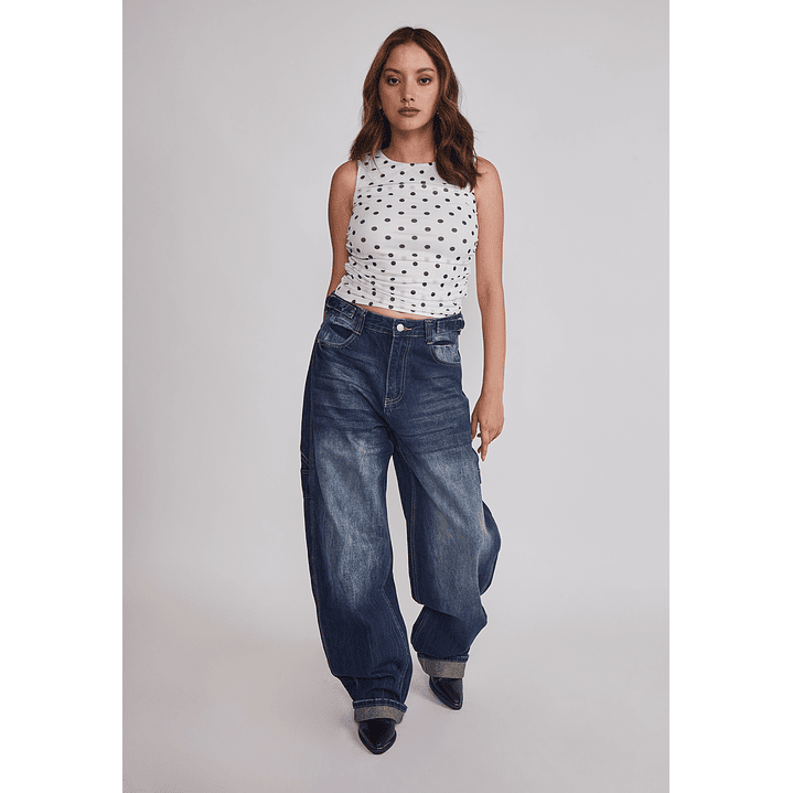 Peto Mujer Drapeado Trend Blanco Sioux 2