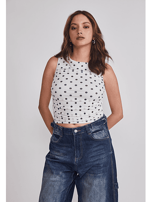 Peto Mujer Drapeado Trend Blanco Sioux