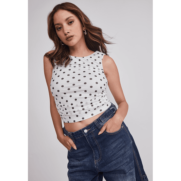 Peto Mujer Drapeado Trend Blanco Sioux 5