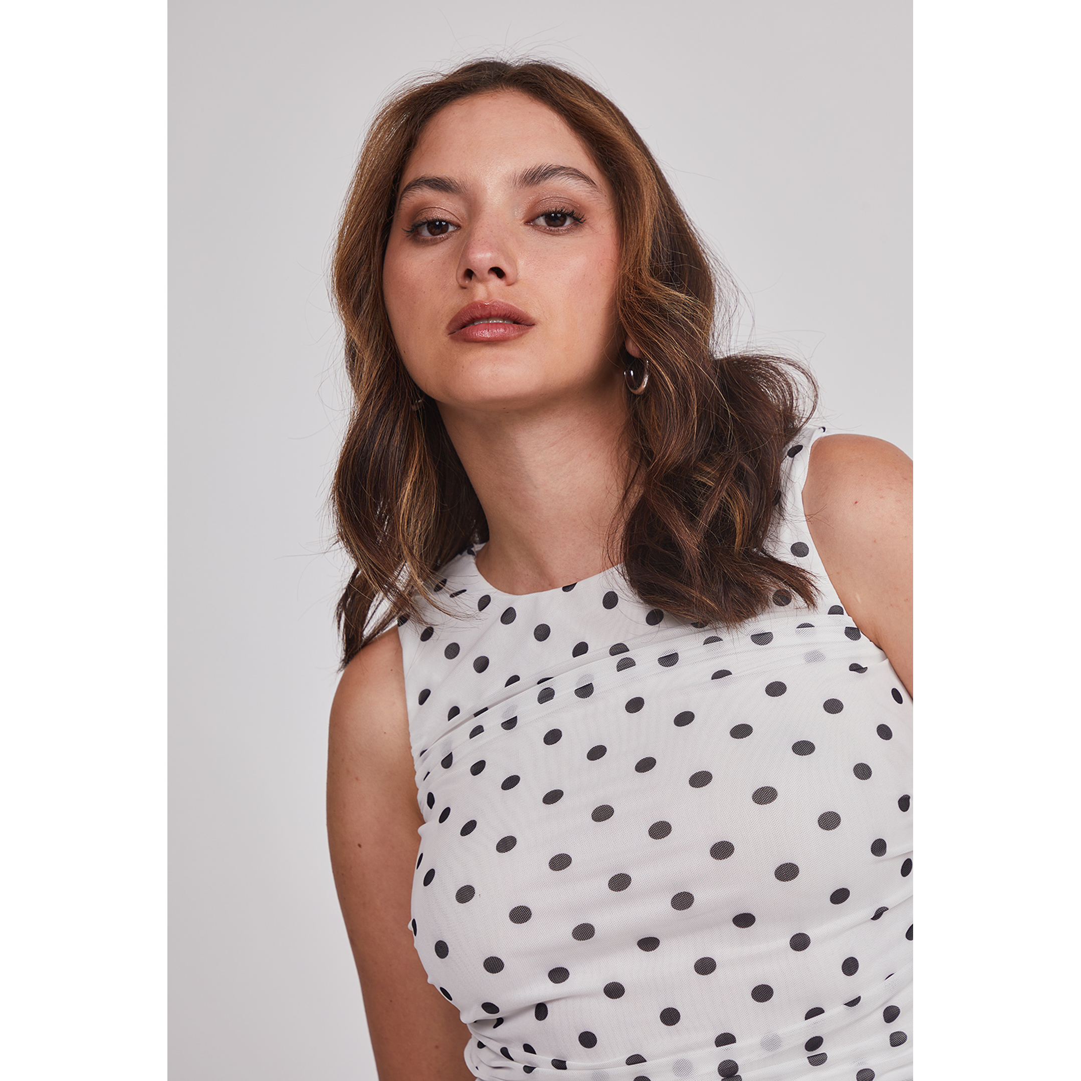 Peto Mujer Drapeado Trend Blanco Sioux 4