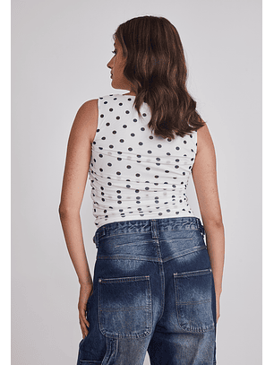 Peto Mujer Drapeado Trend Blanco Sioux