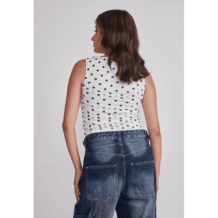 Peto Mujer Drapeado Trend Blanco Sioux 3