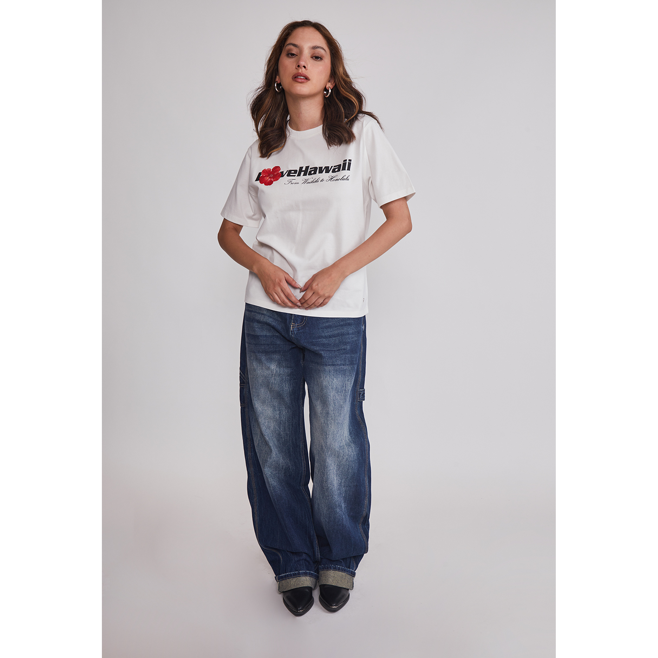 Polera Mujer Oversize Est Trend Blanco Sioux 3