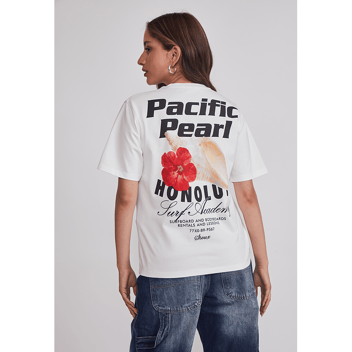 Polera Mujer Oversize Est Trend Blanco Sioux 2