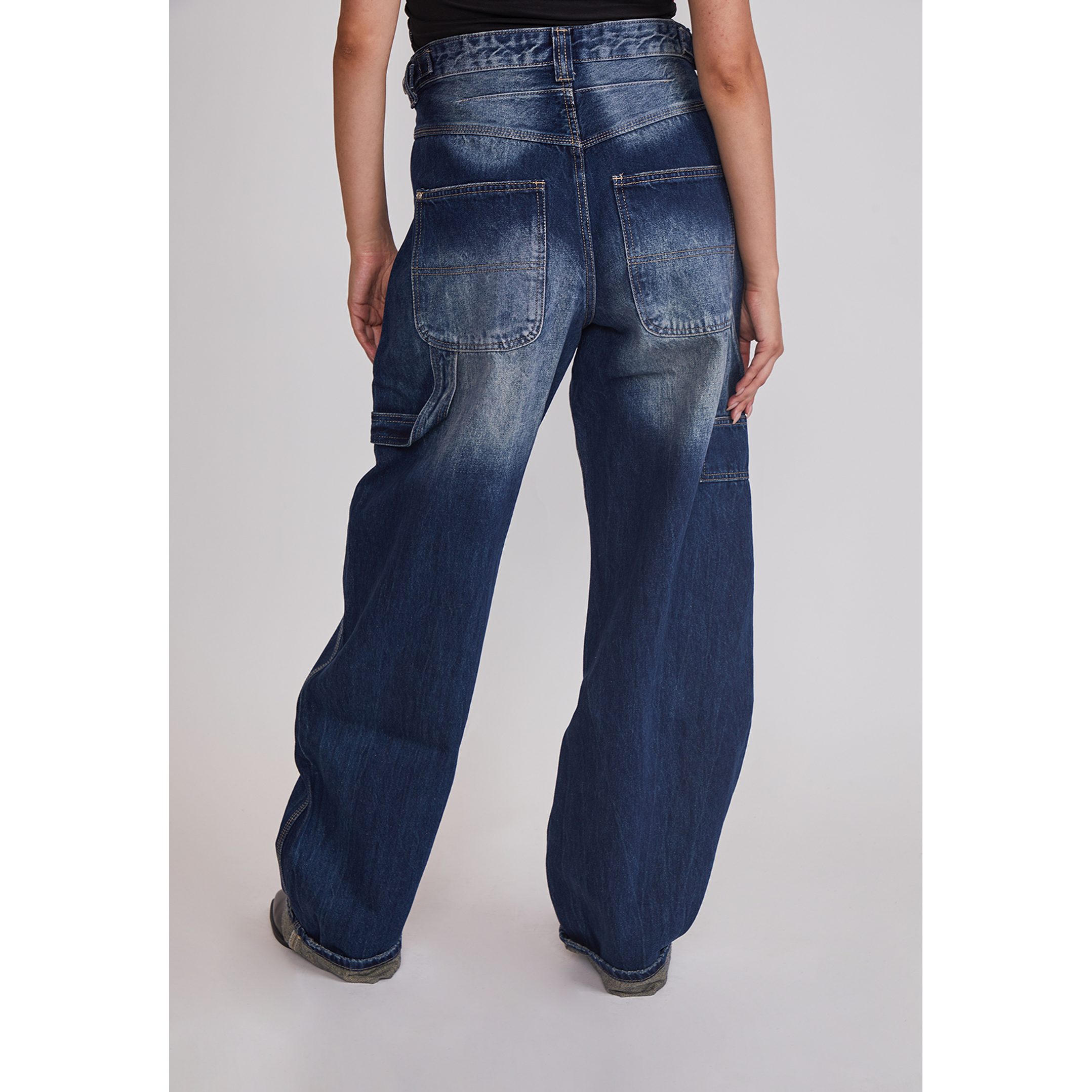 Jeans Mujer Balloon Carpenter Azul Sioux 3