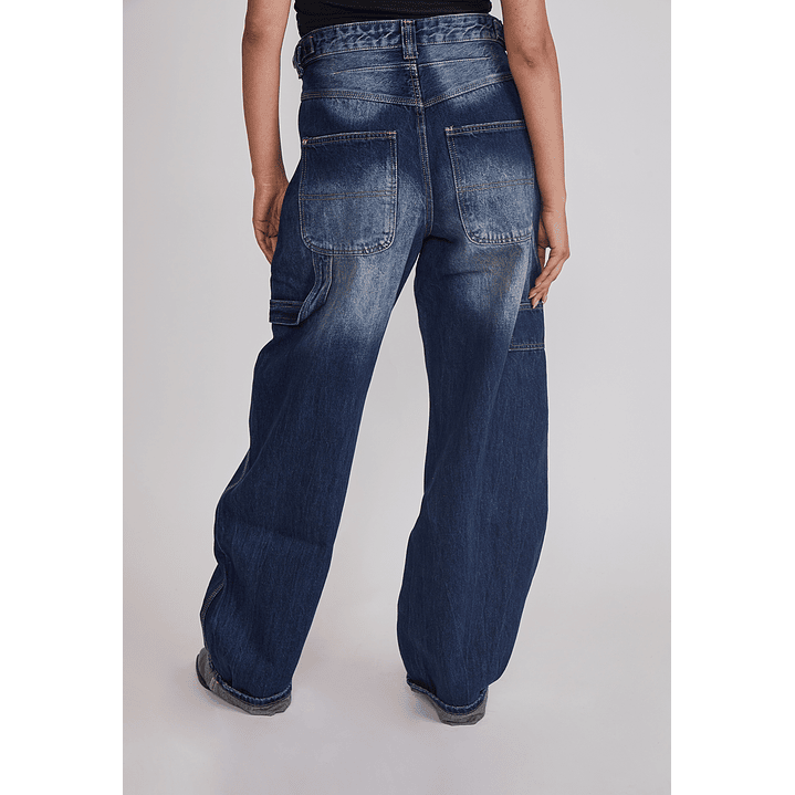 Jeans Mujer Balloon Carpenter Azul Sioux 3