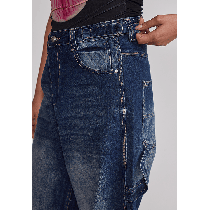 Jeans Mujer Balloon Carpenter Azul Sioux 4
