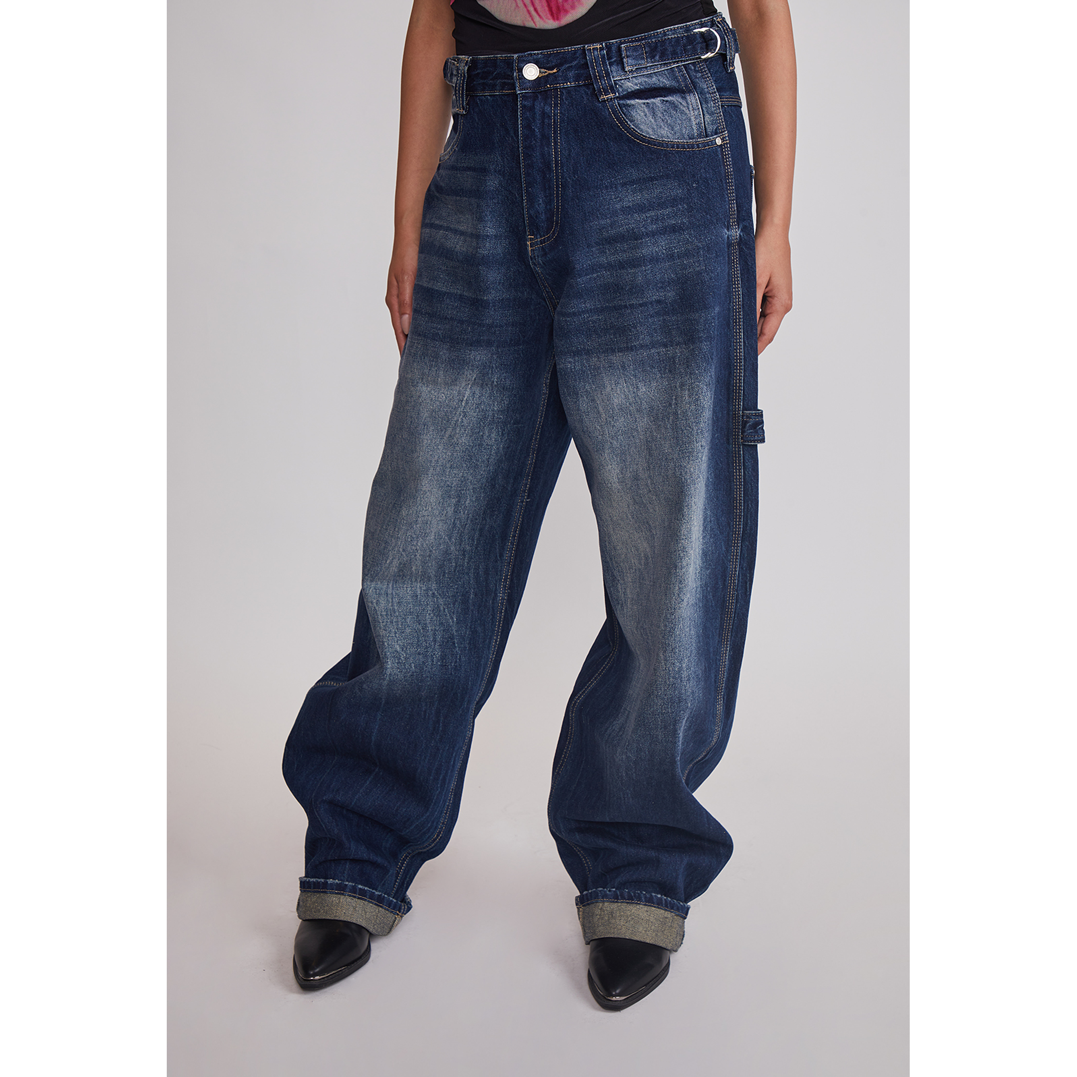 Jeans Mujer Balloon Carpenter Azul Sioux 1