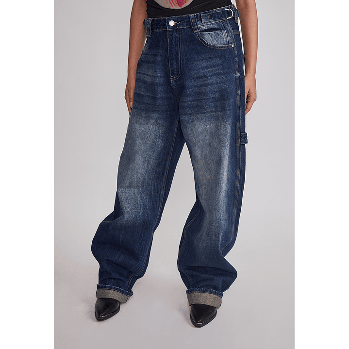 Jeans Mujer Balloon Carpenter Azul Sioux 1