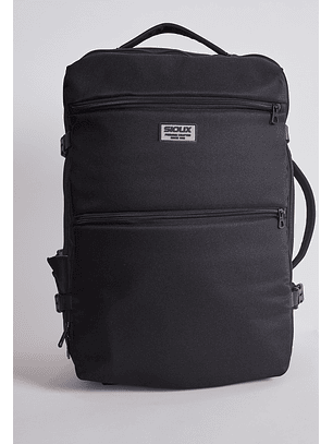 Mochila Travel Bolsillos Negra 25 Litros Sioux