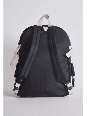 Mochila Lisa Bolsillos Negro Sioux