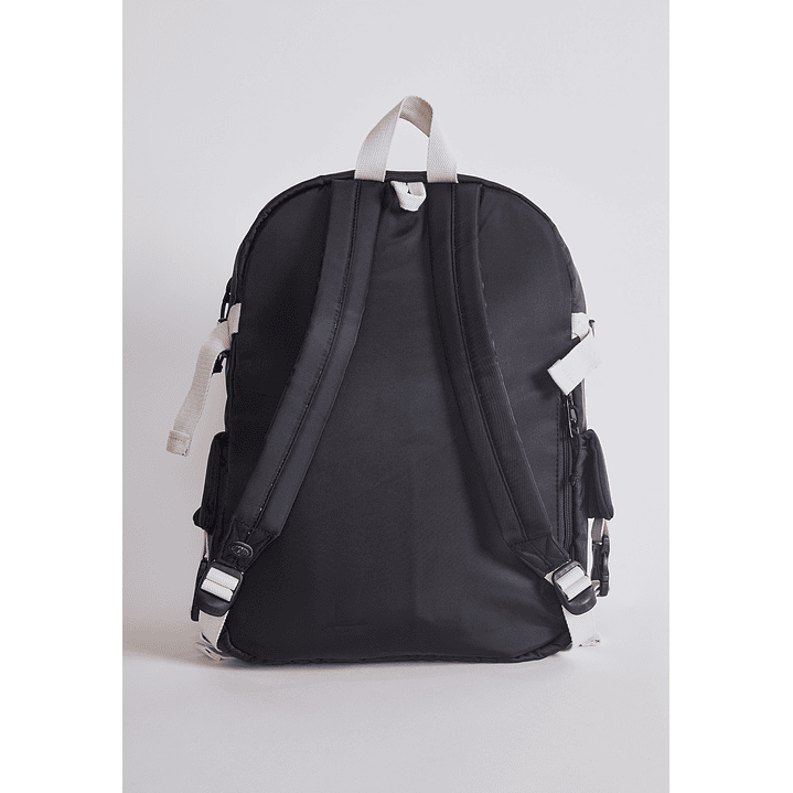 Mochila Lisa Bolsillos Negro Sioux 2