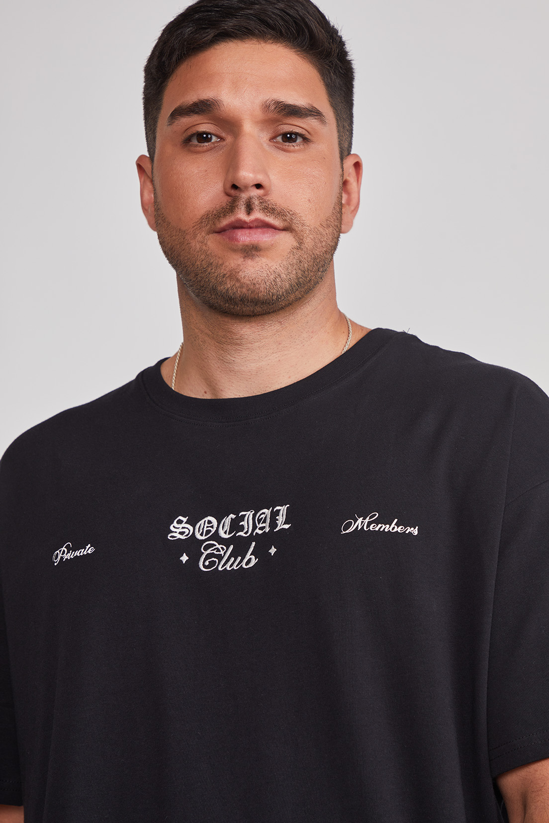 Polera Hombre Boxy Oversize Negro Sioux 4