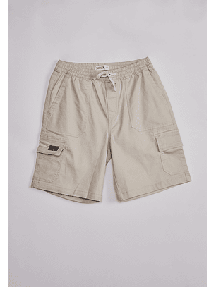 Bermuda Hombre Cargo Lavada Beige Sioux