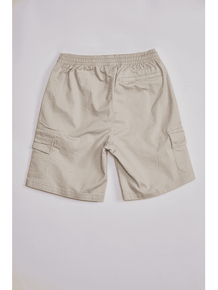 Bermuda Hombre Cargo Lavada Beige Sioux