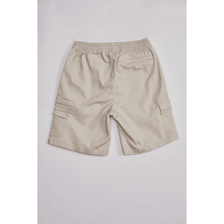 Bermuda Hombre Cargo Lavada Beige Sioux 2