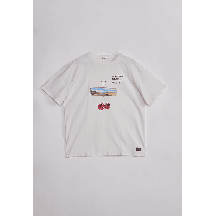 Polera Hombre Retrovisor Crudo Sioux 1